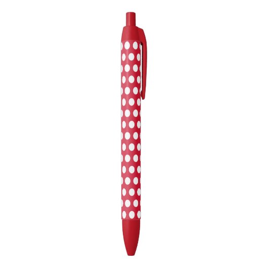 Retro Red Polka Dot School Office Writing Pen Gift Kugelschreiber (Unterseite (Vertikal))