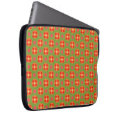 Retro Red Poppies und Polka Dots Laptop-Sieb Laptopschutzhülle (Vorne Rechts)
