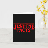 Retro Red Quote Just The Facts Funny Basic Simple  Karte (Gelbe Blume)
