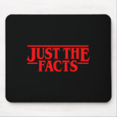 Retro Red Quote Just The Facts Funny Basic Simple  Mousepad (Vorne)