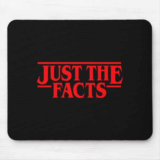 Retro Red Quote Just The Facts Funny Basic Simple  Mousepad (Vorne)