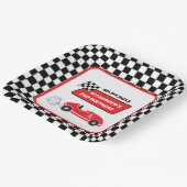 Retro Red Race Rennfahrer Junge 2. Geburtstag Pappteller (Gewinkelt)