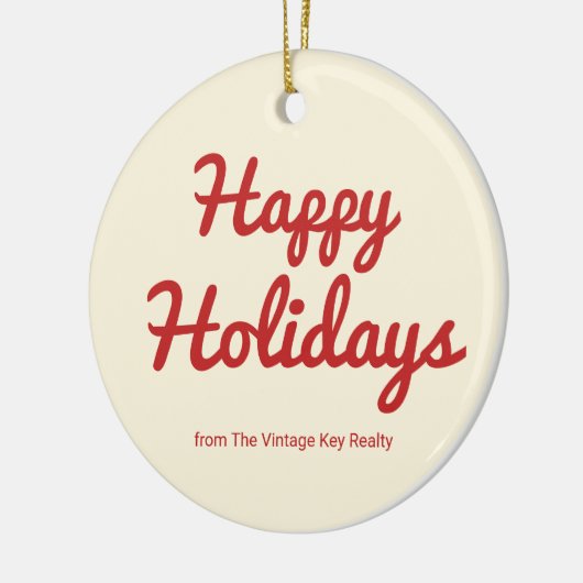 Retro Red Real Estate Logo Ornament (Links)