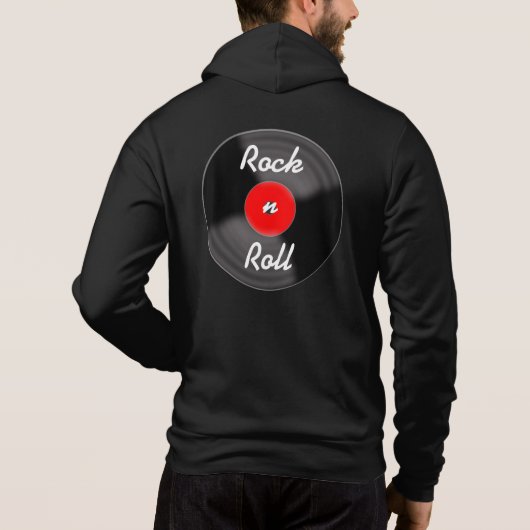 Retro Red Record Jacket Hoodie (Rückseite)