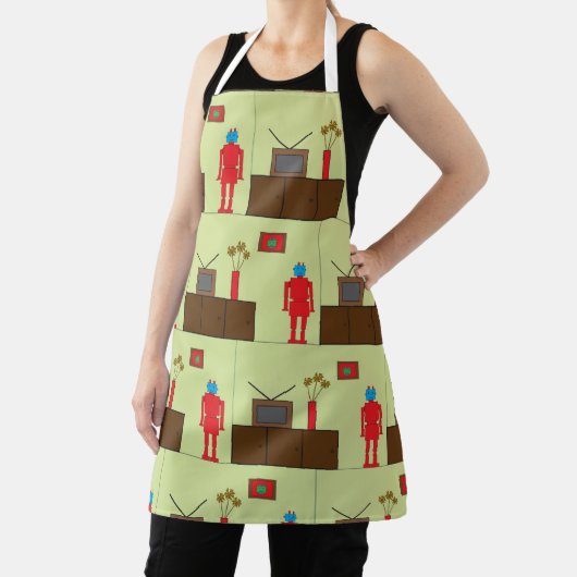 Retro Red Robot Schürze (InSitu)