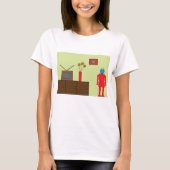 Retro Red Robot T-Shirt (Vorderseite)