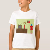 Retro Red Robot T-Shirt (Vorderseite)