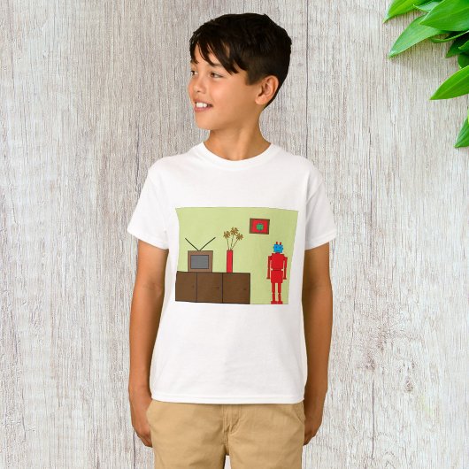 Retro Red Robot T-Shirt