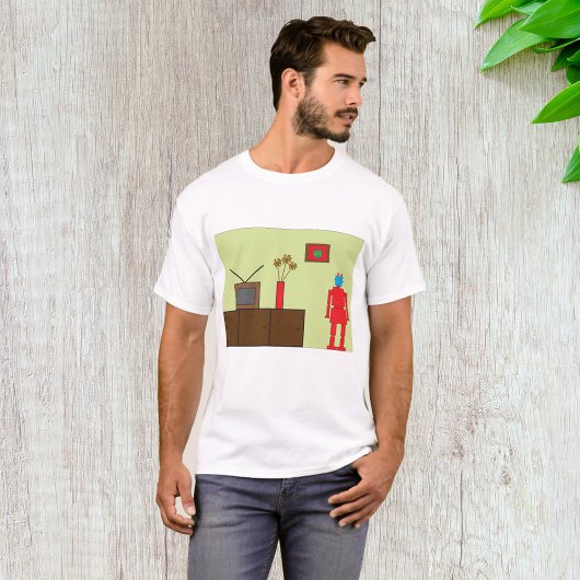 Retro Red Robot T-Shirt