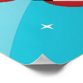 Retro Red Rocket Ship in Space Galactic Poster (Ecke)