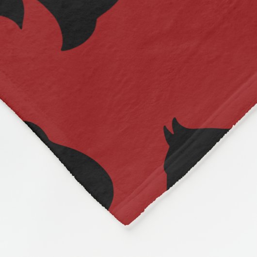 Retro Red Scottish Terrier Fleece Blanket (Ecke)