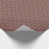 Retro Red Speckling Linoleum Muster Geschenkpapier (Ecke)