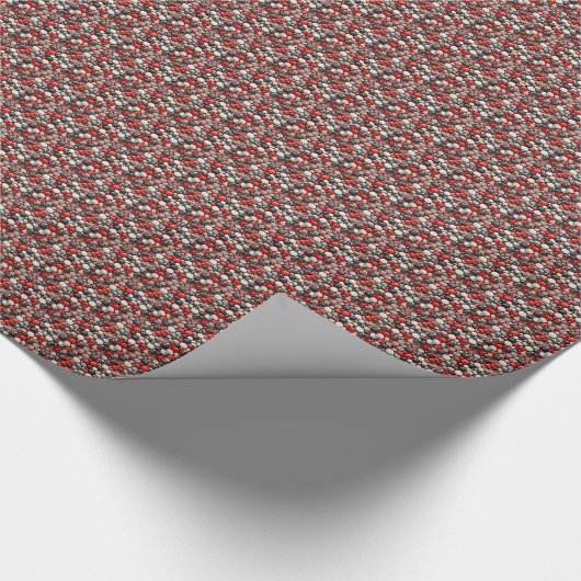 Retro Red Speckling Linoleum Muster Geschenkpapier (Ecke)