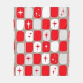 Retro Red Sternexplosionen Fleece Blanket (Vorderseite)
