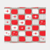 Retro Red Sternexplosionen Fleece Blanket (Vorderseite (Horizontal))