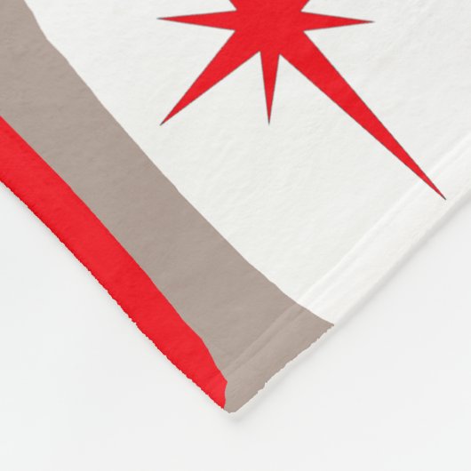 Retro Red Sternexplosionen Fleece Blanket (Ecke)