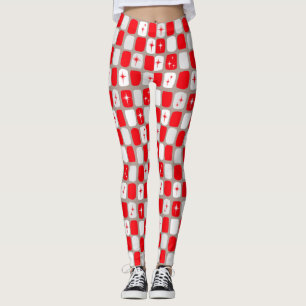 Retro Red Sternexplosionen Leggings