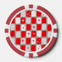Retro Red Sternexplosionen Poker Chips