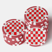 Retro Red Sternexplosionen Poker Chips (Stapel)