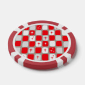 Retro Red Sternexplosionen Poker Chips (Einzeln)