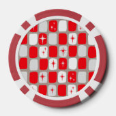 Retro Red Sternexplosionen Poker Chips (Rückseite)