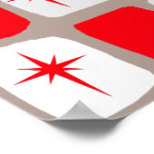 Retro Red Sternexplosionen Poster (Ecke)
