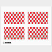 Retro Red Sternexplosionen Rectangle Stickers (Blatt)
