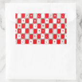 Retro Red Sternexplosionen Rectangle Stickers (Tasche)