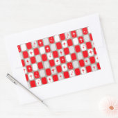 Retro Red Sternexplosionen Rectangle Stickers (Umschlag)