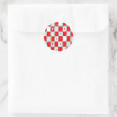 Retro Red Sternexplosionen Round Stickers (Tasche)