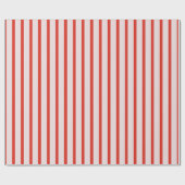 Retro Red Striped Geschenkpapier (Flach)