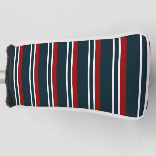Retro Red Stripes Golf Headcover (Vorderseite)