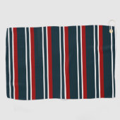 Retro Red Stripes Golfhandtuch (Horizontal)