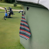 Retro Red Stripes Golfhandtuch