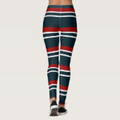 Retro Red Stripes Leggings (Rückseite)