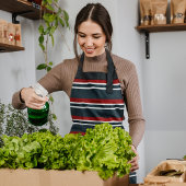 Retro Red Stripes Schürze