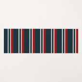 Retro Red Stripes Yogamatte (Vorderseite (Horizontal))