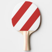 Retro Red Three Bold Stripes Tischtennis Schläger (Rückseite)