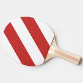 Retro Red Three Bold Stripes Tischtennis Schläger (Seitenansicht)