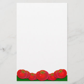 Retro Red Tomates Stationery Briefpapier