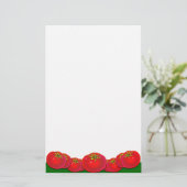 Retro Red Tomates Stationery Briefpapier (Stehend Vorderseite)