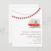 Retro Red Trailer Hochzeit Probe Dinner Einladung (Vorne/Hinten)