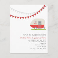 Retro Red Trailer Hochzeit Probe Dinner