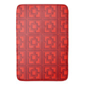 Retro Red Trellis Bath Mat Badematte (Vorderseite Vertikal)