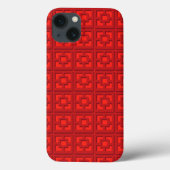 Retro Red Trellis iPhone / iPad Gehäuse Case-Mate iPhone Hülle (Rückseite)