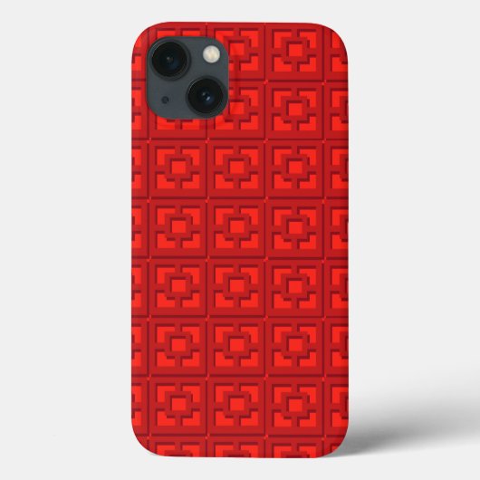 Retro Red Trellis iPhone / iPad Gehäuse Case-Mate iPhone Hülle (Rückseite)