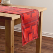 Retro Red Trellis Table Runner Kurzer Tischläufer (Beispiel)