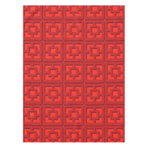 Retro Red Trellis Tablecloth Tischdecke