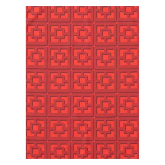 Retro Red Trellis Tablecloth Tischdecke (Vorderseite)