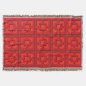 Retro Red Trellis Throw Blanket Decke (Vorderseite)